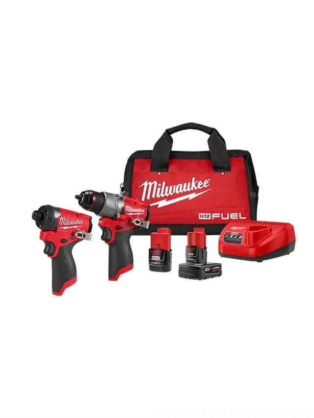 Набор Milwaukee (импакт/дрель-шуруповерт) М12 BLPP2D-202B